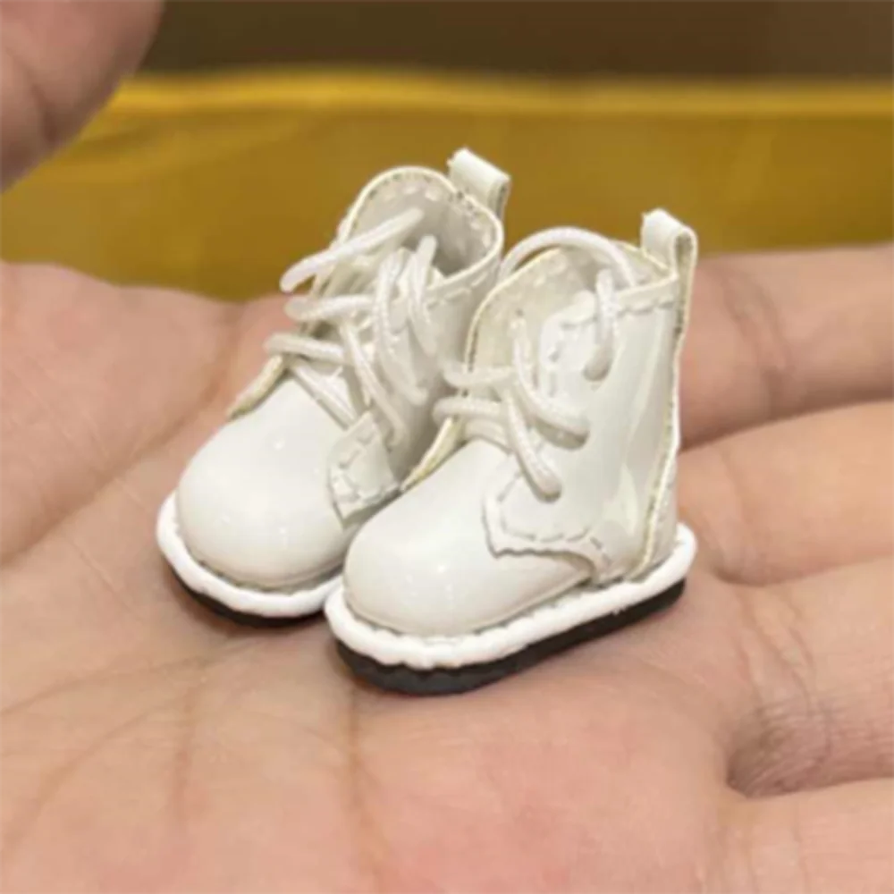 

1 Pair High-top Obitsu 11 Doll Leather Boots PU Leather Plating Silver 1/12 Bjd Doll Leather Shoes Mini Casual