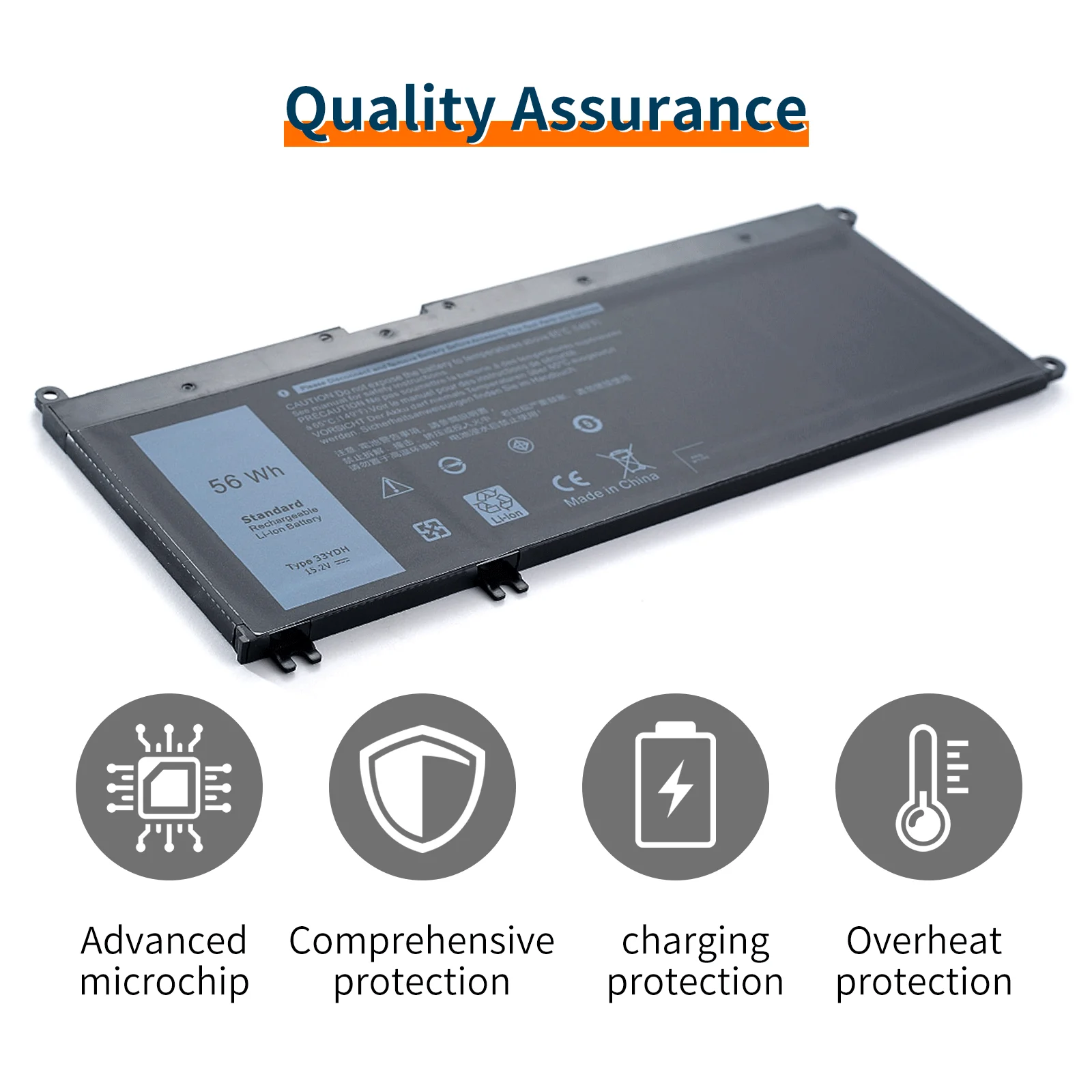 15.2V 56WH 33YDH بطارية الكمبيوتر المحمول لديل انسبايرون 17 7778 7779 7773 15 7577 G3 15 3579 5587 17 3779 7588 P30E سلسلة