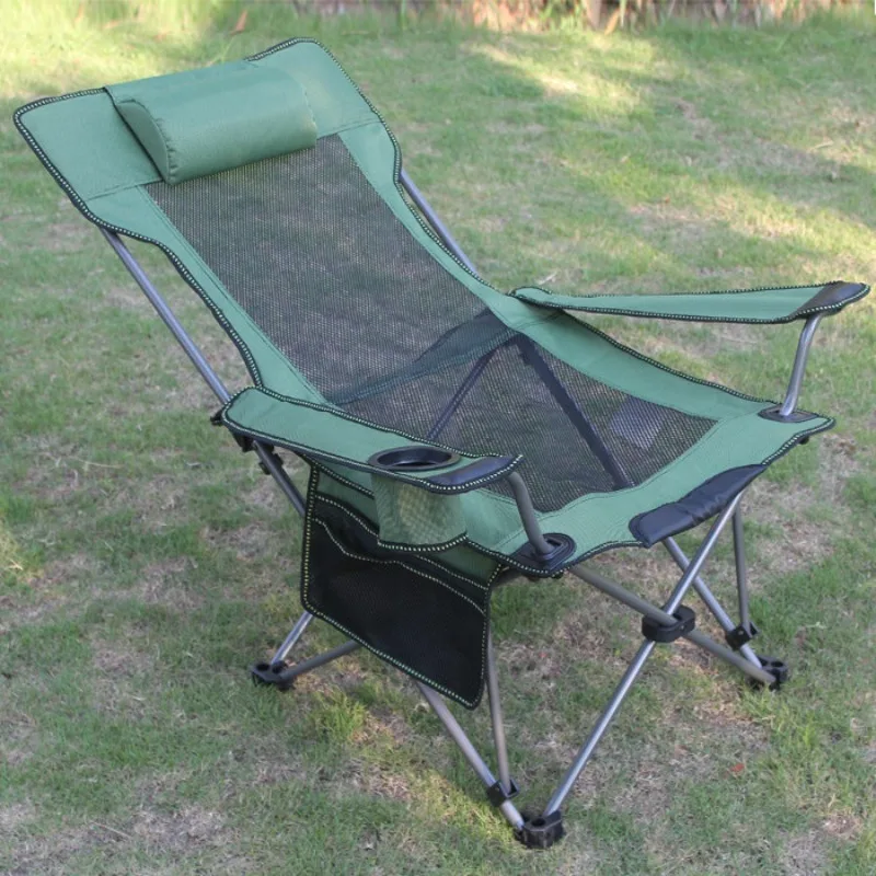 

Outdoor Folding Recliner Beach Chair Portable Backrest Fishing Camping Chair Lounge Nap Silla Plegable Outdoor Furniture WKOC