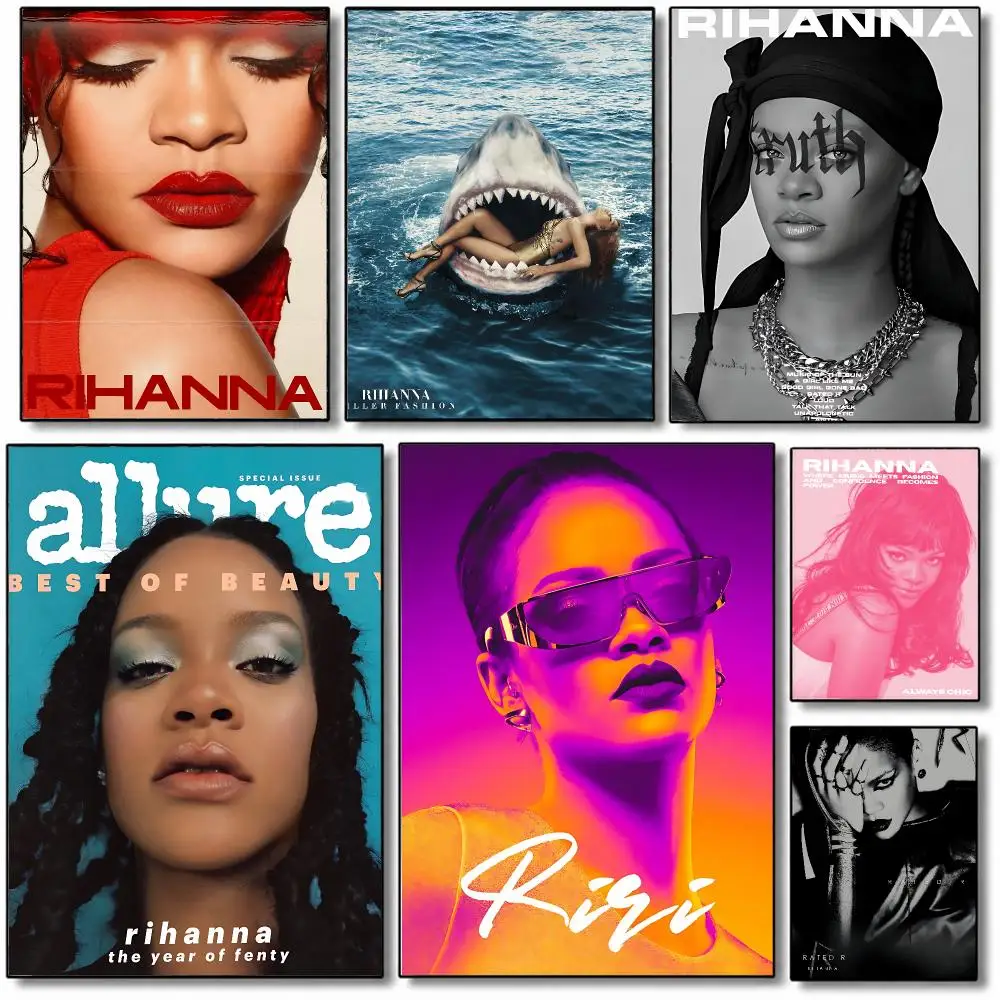 Local Entertainment R-RihannaS Poster Wall Art Painting For Home Room Decoration Bedroom Wall Decor Waterproof Posters