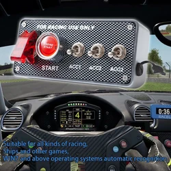 Ignition Switch Panel For PC USB Simulator Racing Games ETS2 ATS Assetto Corsa ACC Engine Start Stop Central Button control BOX
