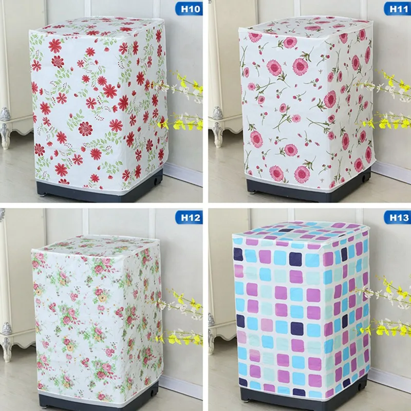 Home Washing Machine Dryer Cover Zippered Roller Dustproof Sunscreen Waterproof Home Washing Machine