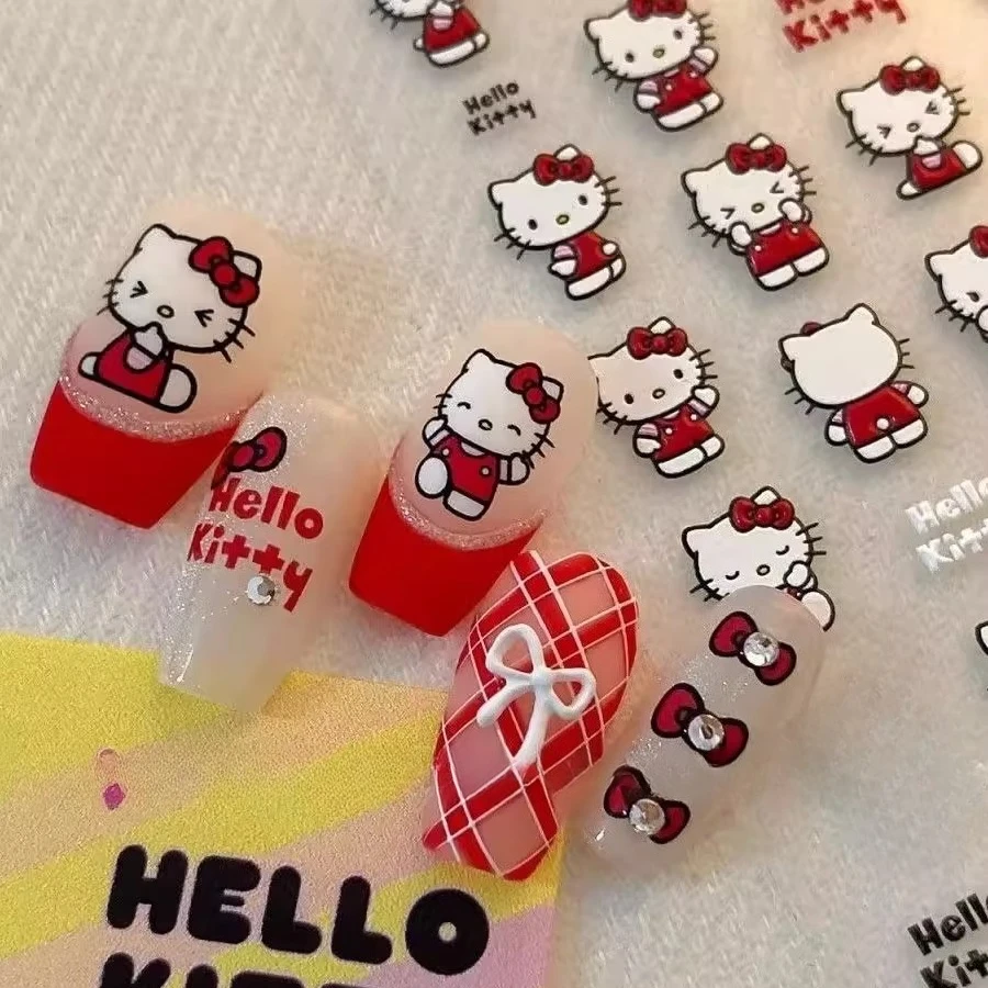 

Cartoon Nail Stickers Multiple Expressions Cute Kittys Cat Nail Decal Sliders Anime Nail Art Decorations