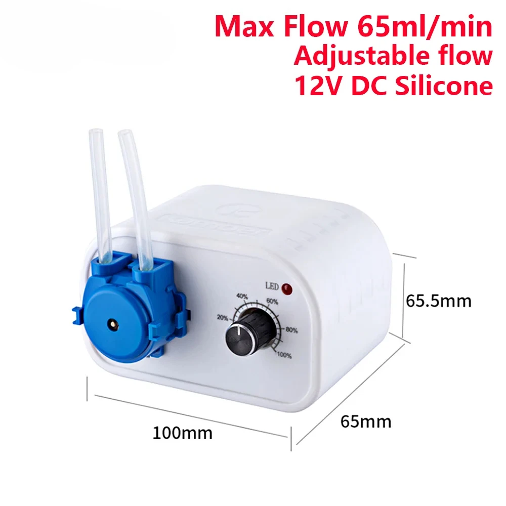 Kamoer 4-65ml/min NKCP Peristaltic Pump 12V with Power Plug Variable Speed ​​Liquid Pump For Laboratory Chemical Experiments