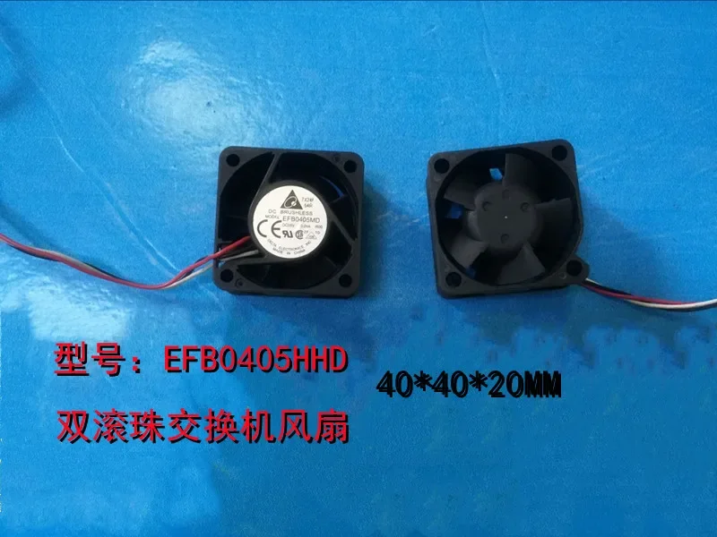 40*40*20MM 4020 4cm Max Airflow Rate 3-Wire Double Ball Switch Fan Efb0405hhd 5V 0.45a