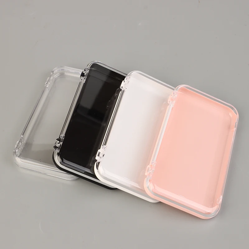 กล่องเก็บเล็บปลอมพลาสติกใสทรงสี่เหลี่ยมผืนผ้า สำหรับจัดแสดงเล็บ ป้องกันฝุ่น กล่องใส่เครื่องประดับ กล่องจัดระเบียบพัฟแต่งหน้า