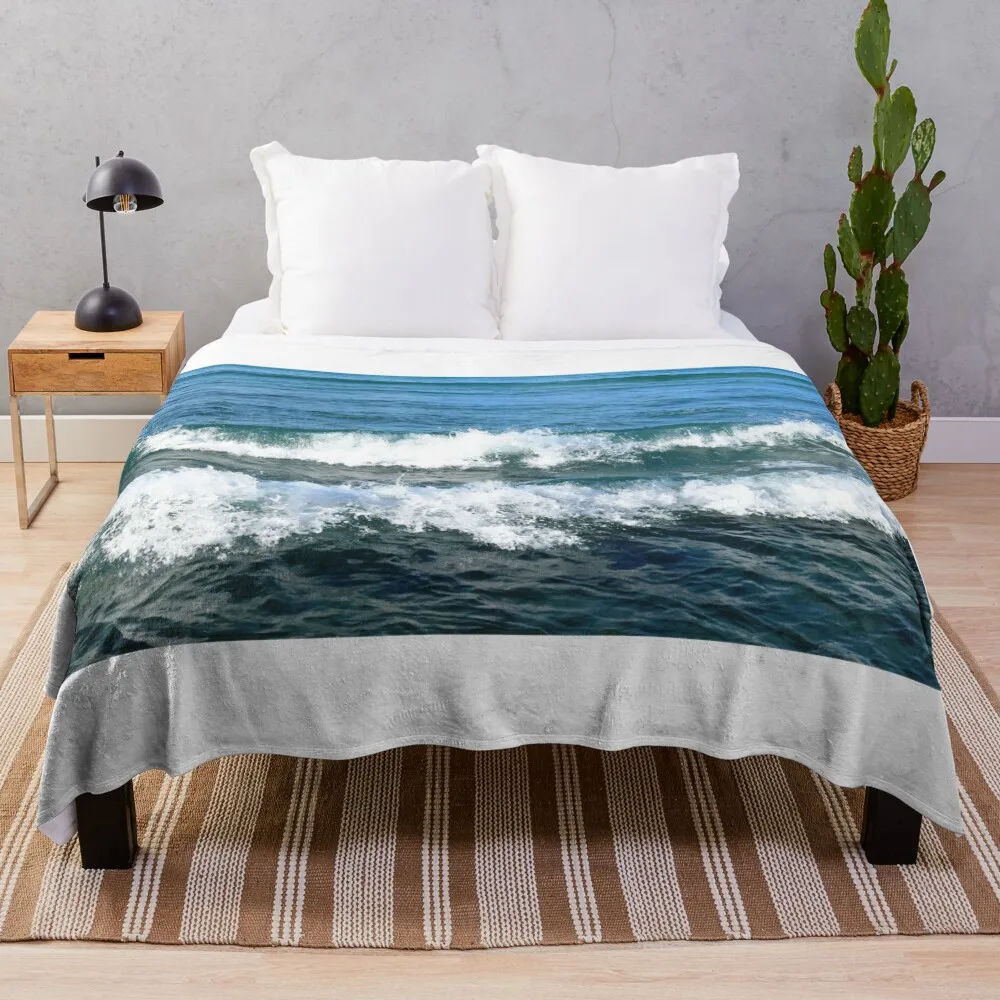 

Waikiki Waves Throw Blanket Polar Plaid Blankets