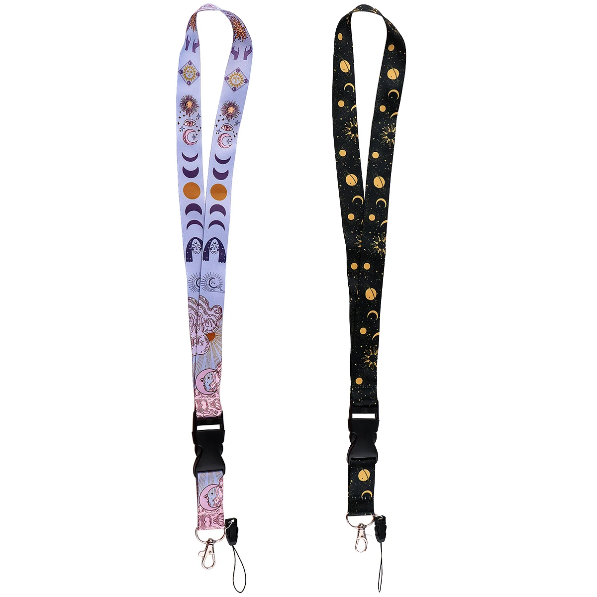 Sun and Moon Buckle Lanyard Vintage Neck Strap for Key ID Card Phone Straps Badge Holder DIY Hanging Rope Neckband Accessories image 6