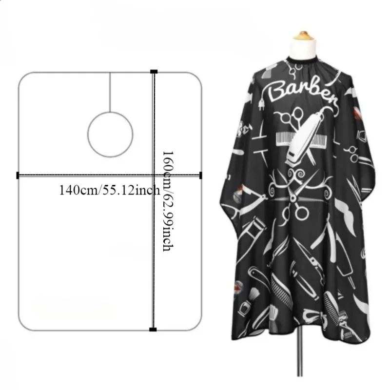 1Pcs Barber Haircut Cloth Apron Hair Capes Hairdressing Gown Professional Hairdressers Durable and Comfortable Salon Cape C0032A
