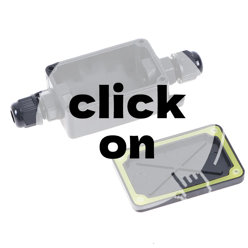 Black 450V 2Way IP66 Outdoor Waterproof Cable Connector Junction Box With Terminal