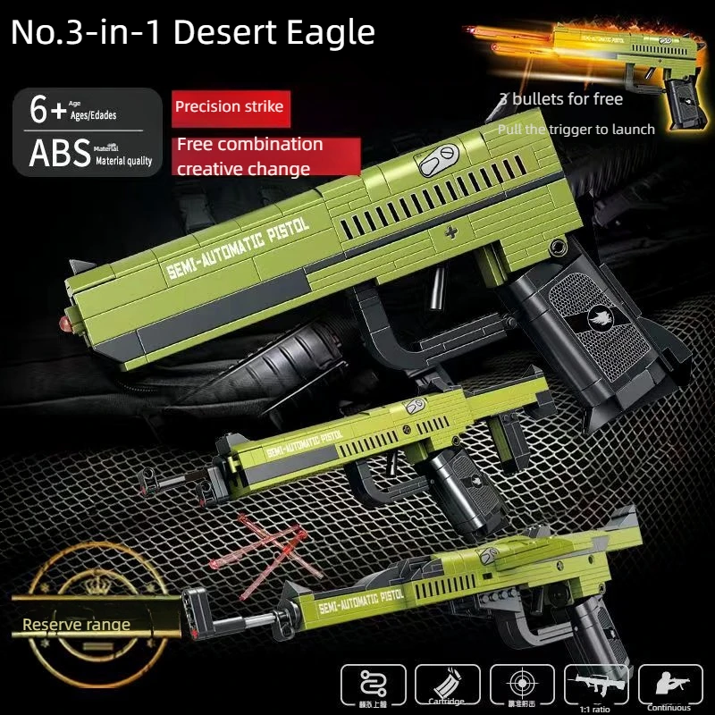 Blocco compatibile con Lego, kit modello di blocchi di costruzione giocattolo pistola 98k. Giocattolo, regalo di compleanno per ragazzi per bambini.