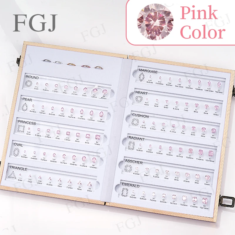 【3 Colors 11 Shapes 88 Stones】 Cubic Zirconia Customize Comparison Chart Diamond Carat Set Ring Size for Jewelry Making DIY