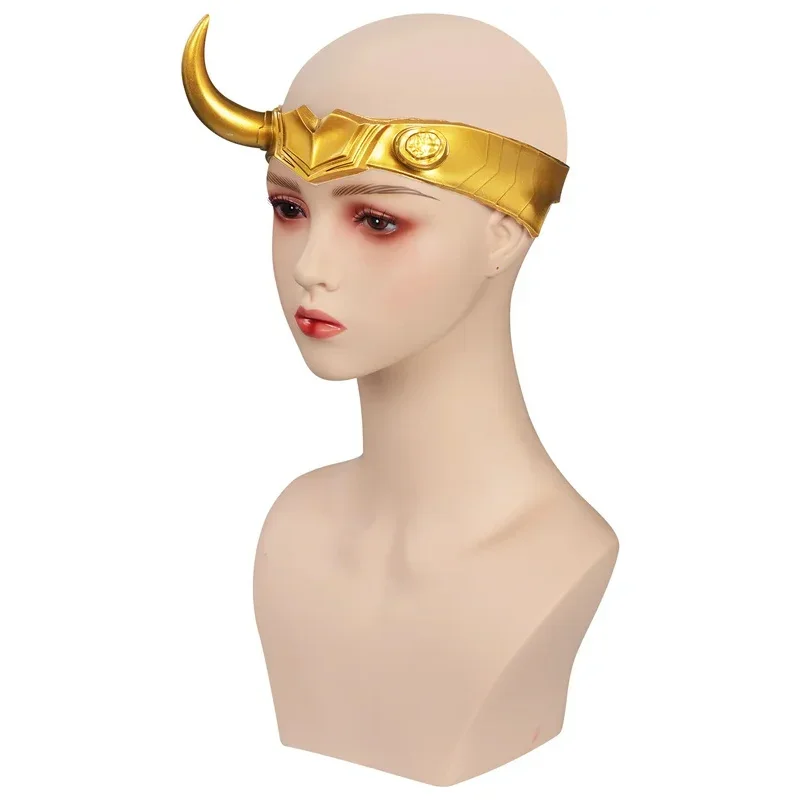 Dame Loki Sylvie Kopfbedeckung Maske Weiblich Männlich Bösewicht Cosplay Kostüm Zubehör Frauen Mann Helm Für Halloween Party Rollenspiel