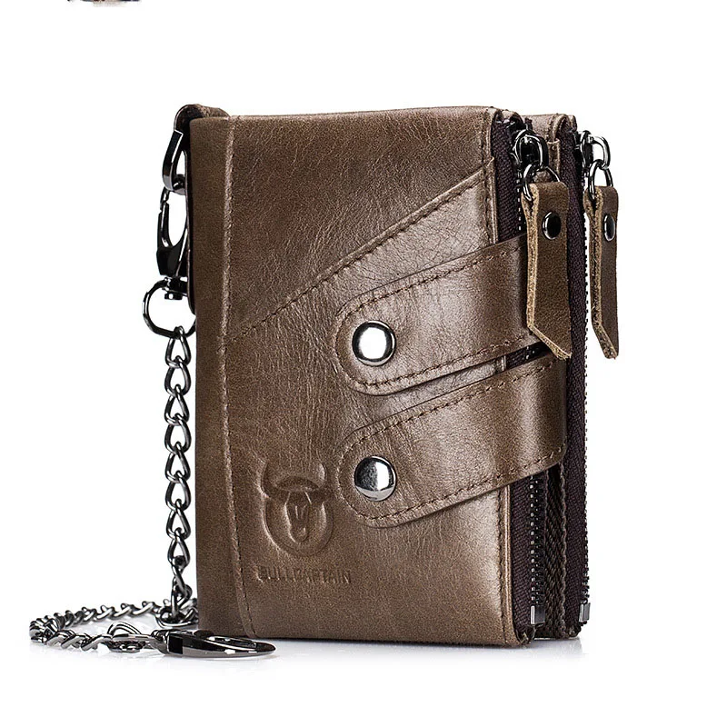 

Men's Wallet Casual Trifold Bag Genuine Leather Retro Wallet Cartera Hombre Male Credit Card/ID Holder Wallet For Men Purse