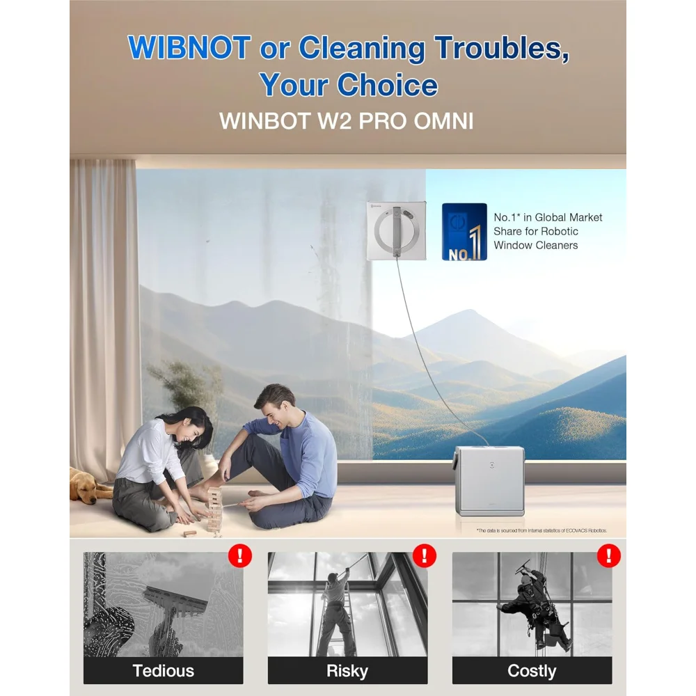 WINBOT W2 PRO Omni Portable Window Cleaning Robot with Multi-Functional Station, Charging While Working, Intelligent Cle image 3