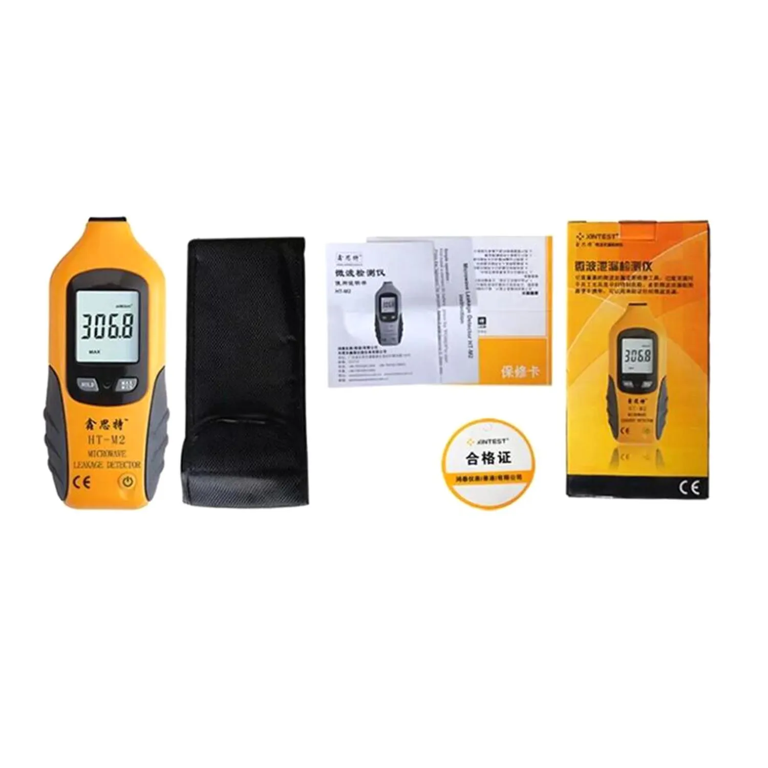 HTI HT-M2 Microwave Leakage Detector Portable Digital LCD Display Backlight High Accuracy Microwave Oven Leak Detector 0-9.99