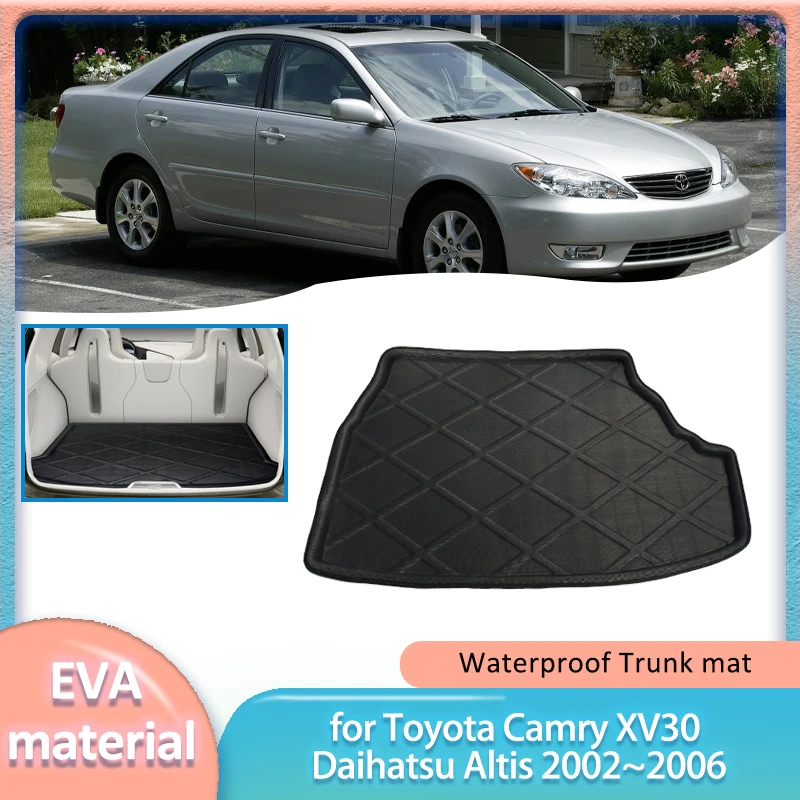 for Toyota Camry XV30 Daihatsu Altis 2002~2006 Car Trunk Mat Boot Liner Cargo Floor Tray Carpet Waterproof Cover Part Accessorie