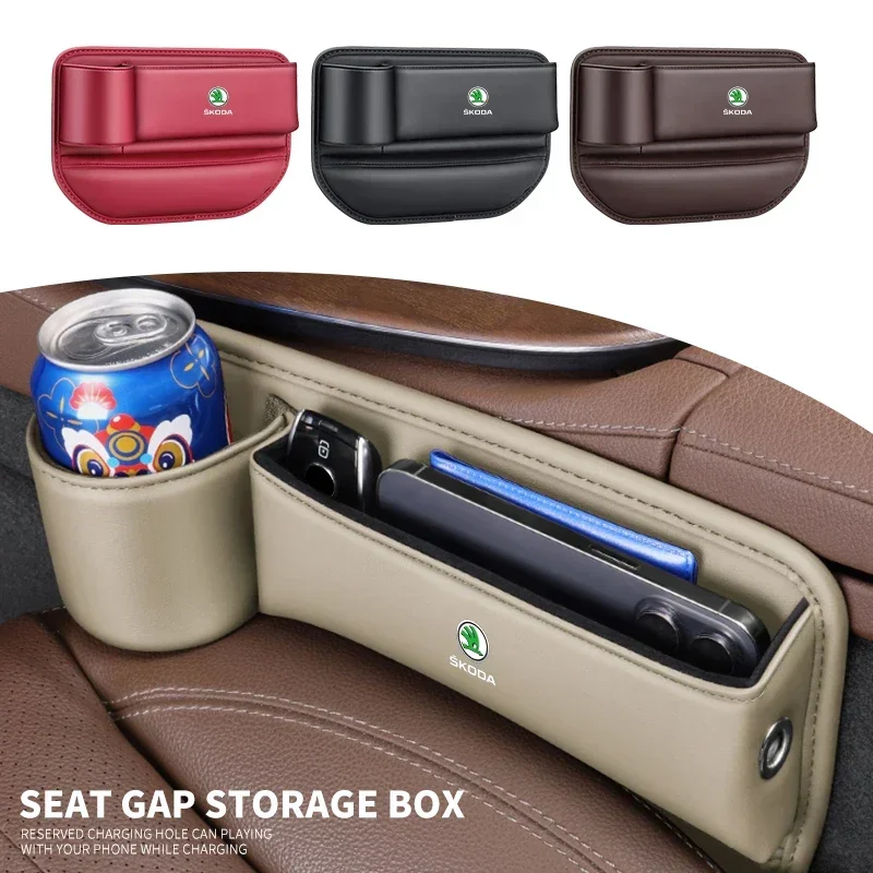 

Car Seat Crevice Storage Box Cup Holder Auto Seat Gap Organizer For Skoda Octavia A5 A4 Fabia Superb Rapid Mk3 Yeti Accessories