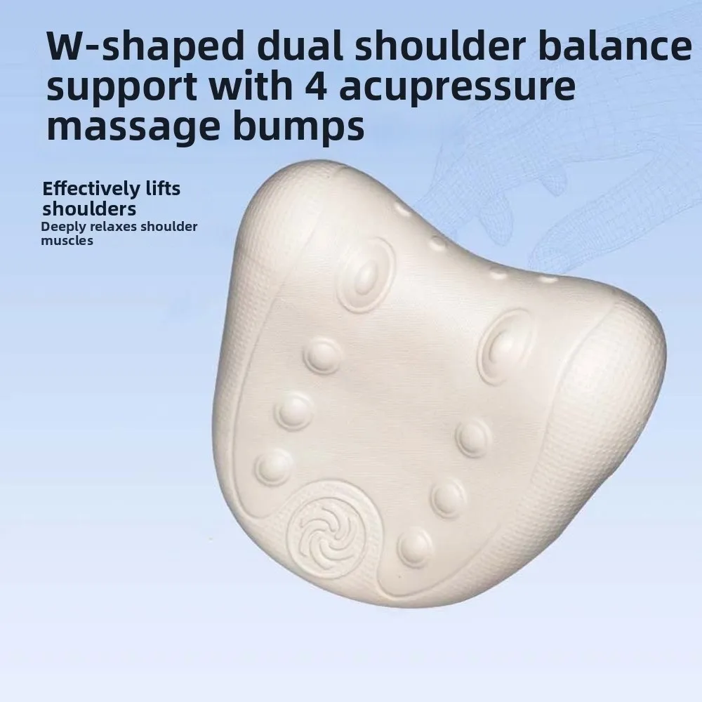 Ergonomic C-Curve Chiropractic Pillow High-Density Self-Skinning Foam Acupressure Massage Nodes Neck and Shoulder Relaxer