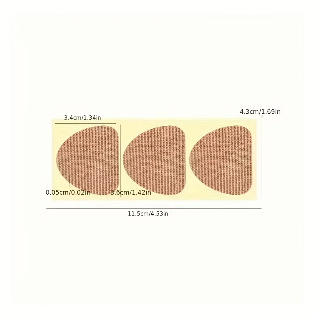 30Pcs Light Beige Self-Adhesive Metatarsal Pads, Soft Smooth Fabric Forefoot Cushions for Daily Foot Care