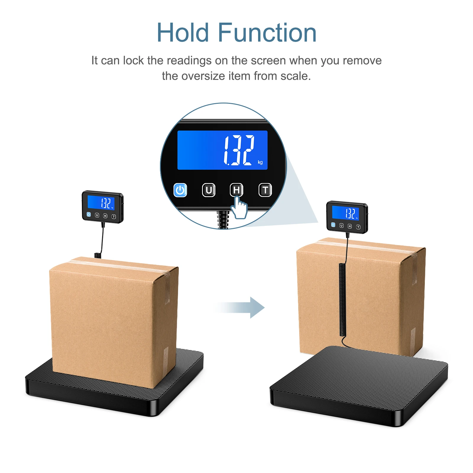 AMIR Postal Scale 200Kg/440lb Digital Shipping Scale Luggage Scales for Mail, Warehouse, Home