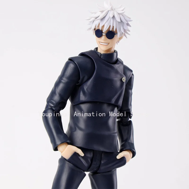 متوفر في المخزون بانداي S.H.Figuarts SHF SATORU GOJO طوكيو Jujutsu المدرسة الثانوية أطقم منمذجة أنيمي عمل مقاتلة الانتهاء نموذج هدية
