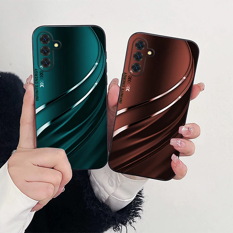 Градиентный серебристо-серый чехол для Samsung A 03 A04 A05 06 12 14 15 16 22 A23 24 25 26 34 35 36 52 53 54 55 56 71 73 90 5G мягкий чехол для телефона