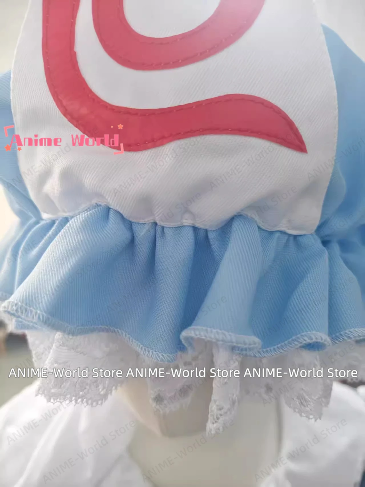 《Custom Size》Anime Game Touhou Project Saigyouji Yuyuko Cosplay Costume Dress Outfit Halloween Carnival Suit Wig Fan Prop - view 5
