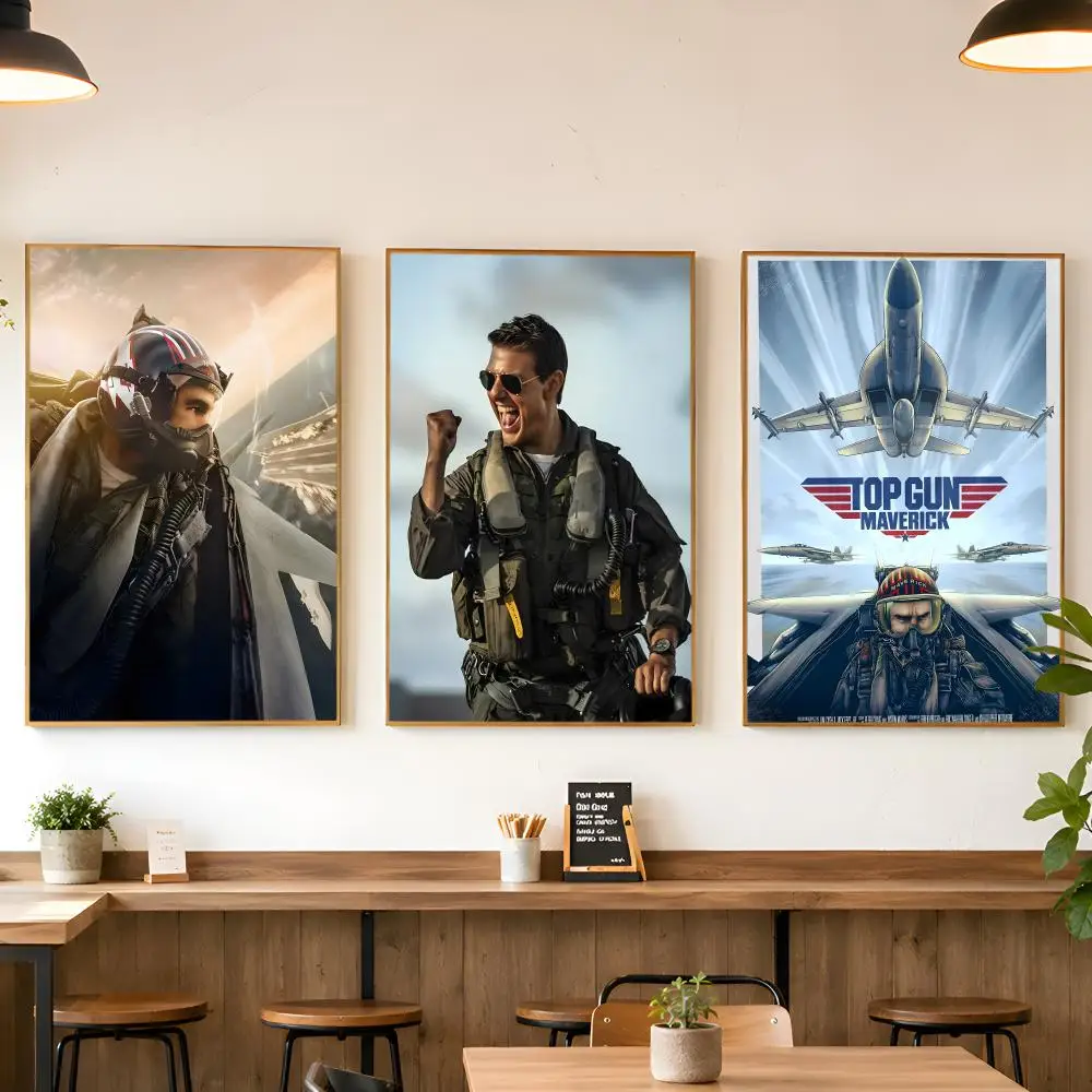 Top Gun Movie Maverick Helmet Classic Poster Matte Wall Peel And Stick Decor Bedroom Living Room Office Dorm Home