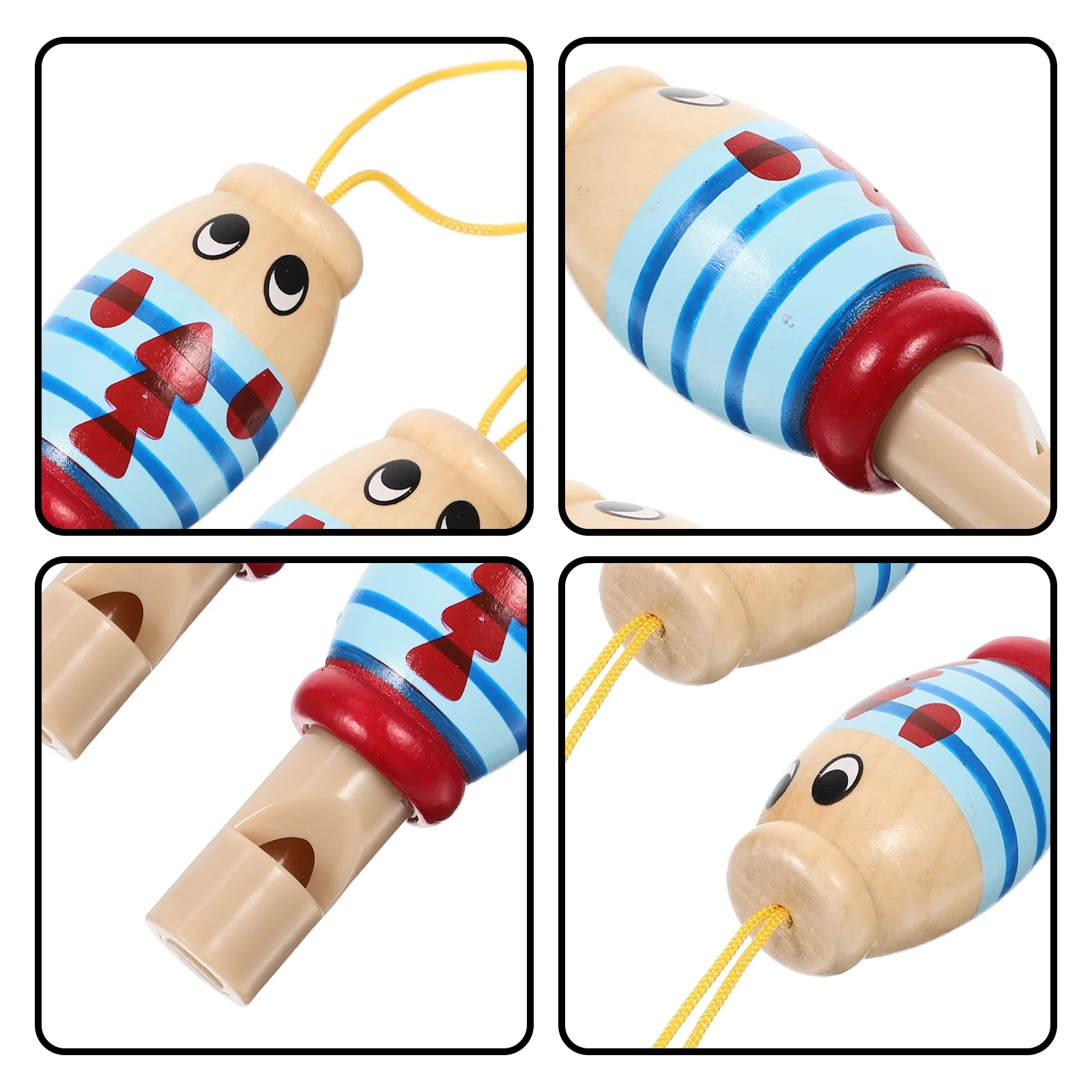 

2pcs Wood Whistle Kids Musical Instruments For Education Colored Toddler Playthings Creative Kids Whistle Educational Instrument