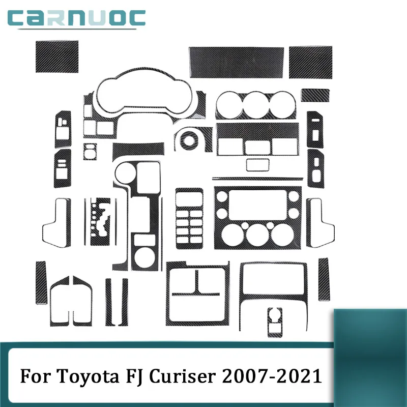 

For Toyota FJ Curiser 2007 2008 2009 2010 2011 2012-2021 Interior Decorative Accessories Car Carbon Fiber Black Stickers