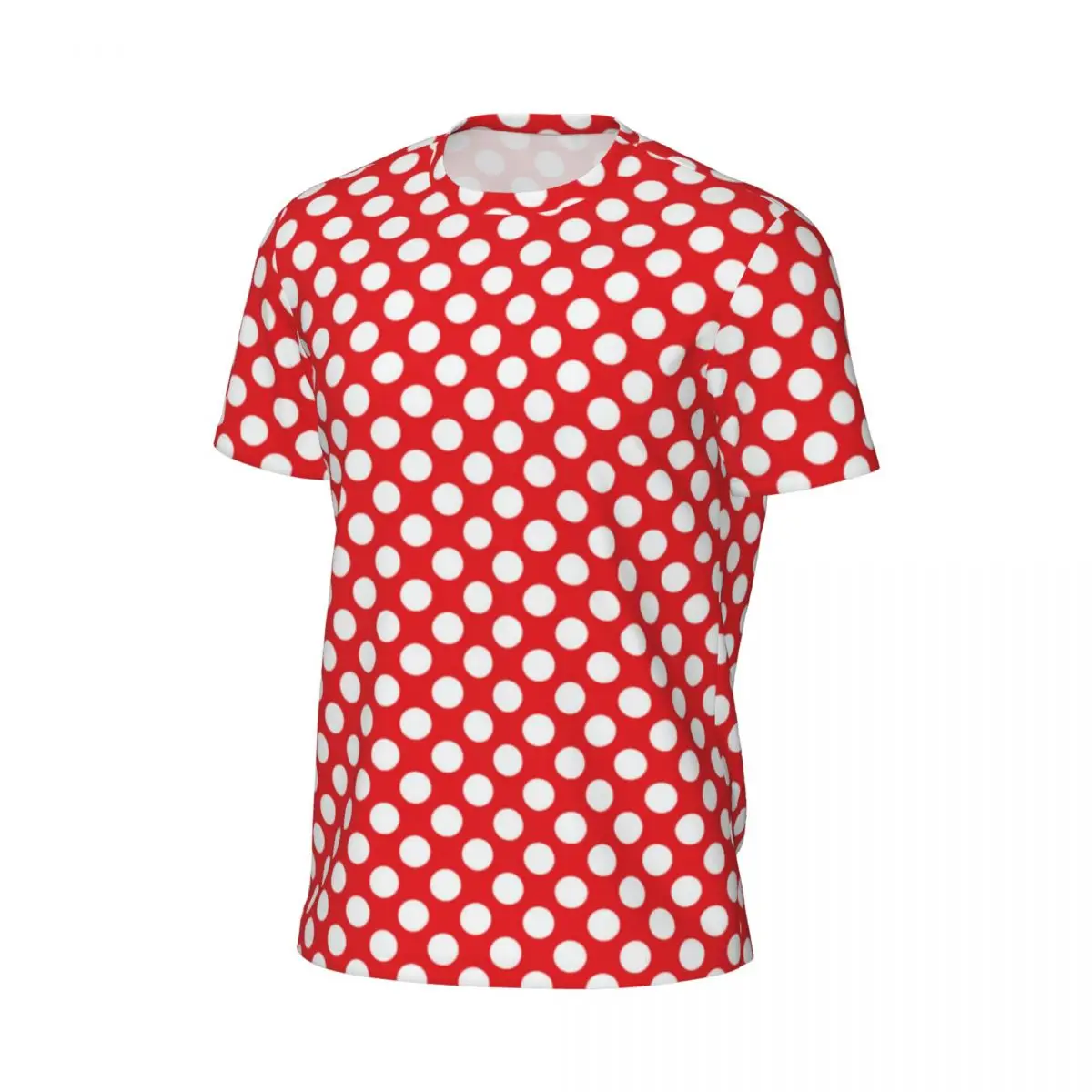 White And Red Polka Dot T-Shirt Couple Vintage Spot Print Y2K Gym T-Shirts Breathable Beach Novelty Tees Design Plus Size Tops