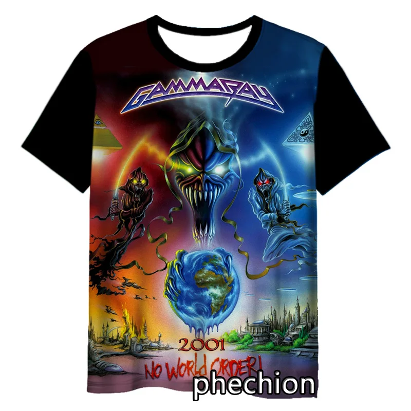 phechion New Fashion Men/Women Gamma Ray Rock 3D Print Short Sleeve T-Shirt Casual Hip Hop Summer T Shirt Tops S234