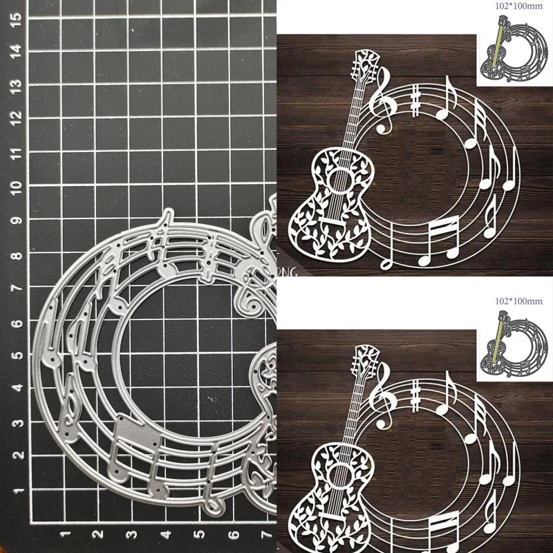 

Guitar Note Decoration Metal Cutting Die Stencil for DIY Scrapbooking Album Paper Card Decor Craft Embossing Die