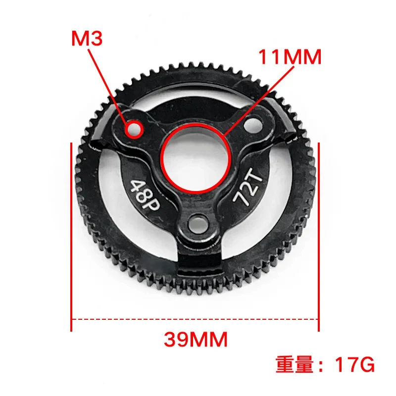 Hardened Steel 48P Spur Gear 72T 76T 83T 86T 90T for Traxxas Slash 2WD VXL Bandit Rustler Stampede Drag Slash Upgrade Parts