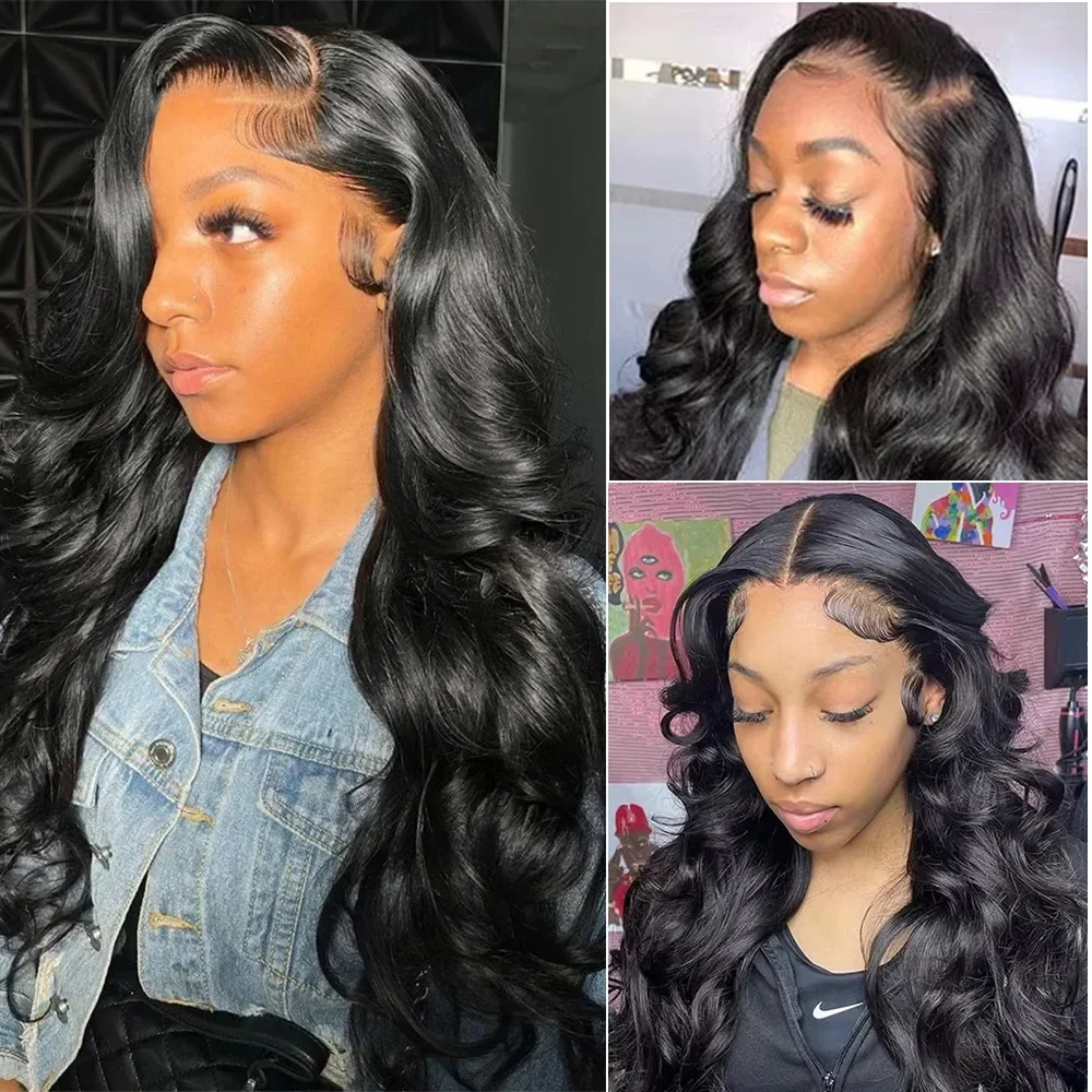 360 Full Lace Closure Wigs Human Hair 180% Density 13x6 Hd Lace Front Wig Body Wave HD Lace Frontal Wigs 5x5 Glueless for Women