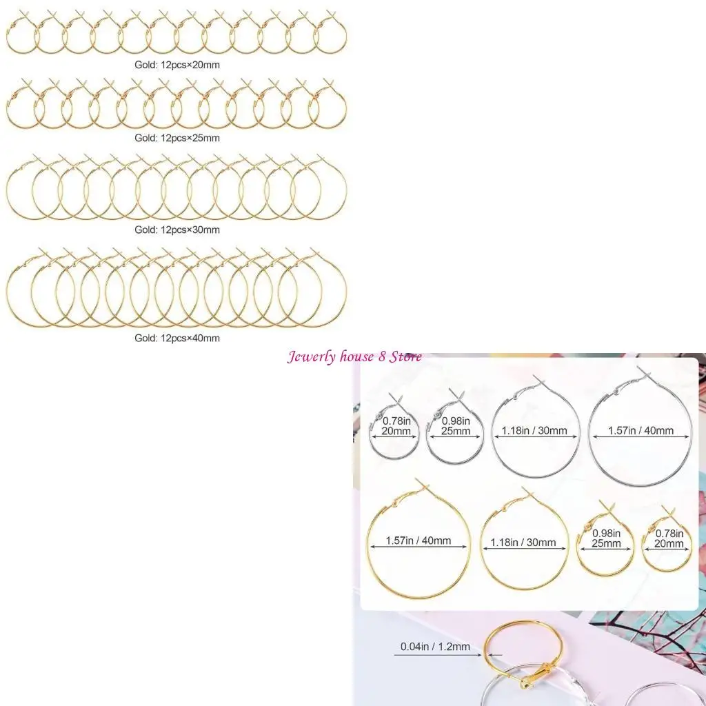 

96 шт., набор для изготовления сережек из сплава «сделай сам», набор для изготовления сережек для женщин, изготовление