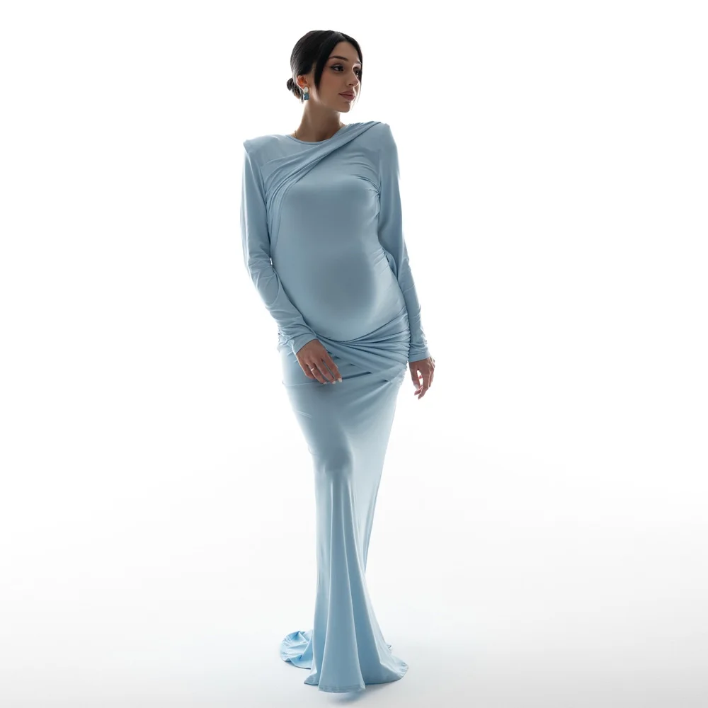 Umstandskleider für Fotoshootings, rückenfreies, einfarbiges Kleid, Baby-Shower-Kleidung für schwangere Frauen, elegantes Abendkleid