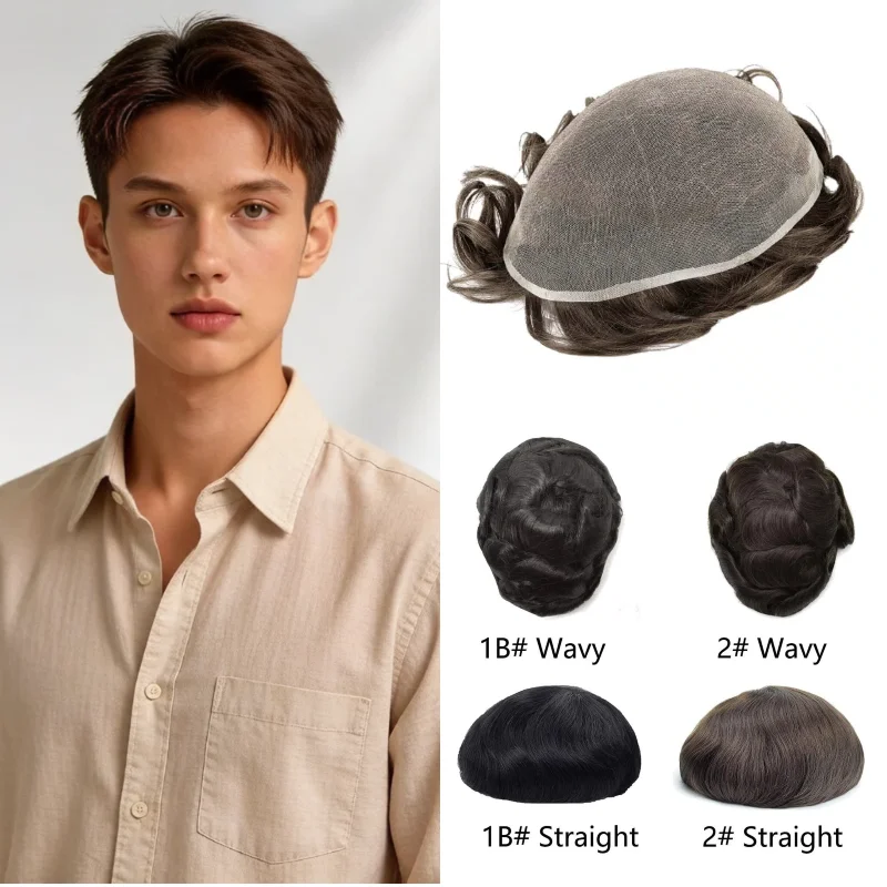 

Мужской парик из натуральных волос с полной кружевной основой 6x8, ручной работы, в наличии, отправка за 72 часа, оптовая продажа, дропшиппинг, система замещения волос для мужчин