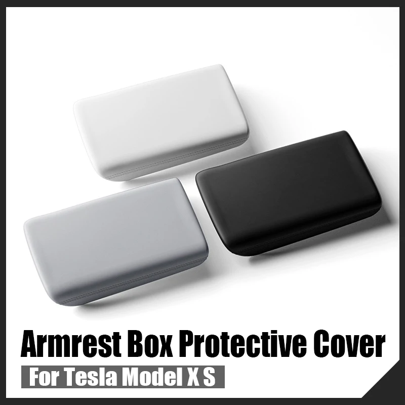

TPE Armrest Box Protective Cover for Tesla Model X Model S 2023 2024 Center Console Arm Rest Protector Pad Car Trim Accessories