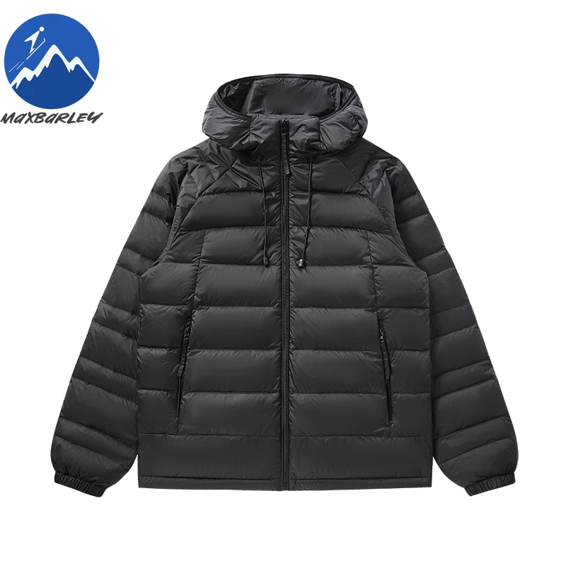 جاكيت قصير خفيف الوزن للرجال والنساء ، معطف فضفاض بغطاء رأس ، أحادي اللون ، محمول ، عصري ، جديد ، 90 بطة لأسفل ، شتاء ،