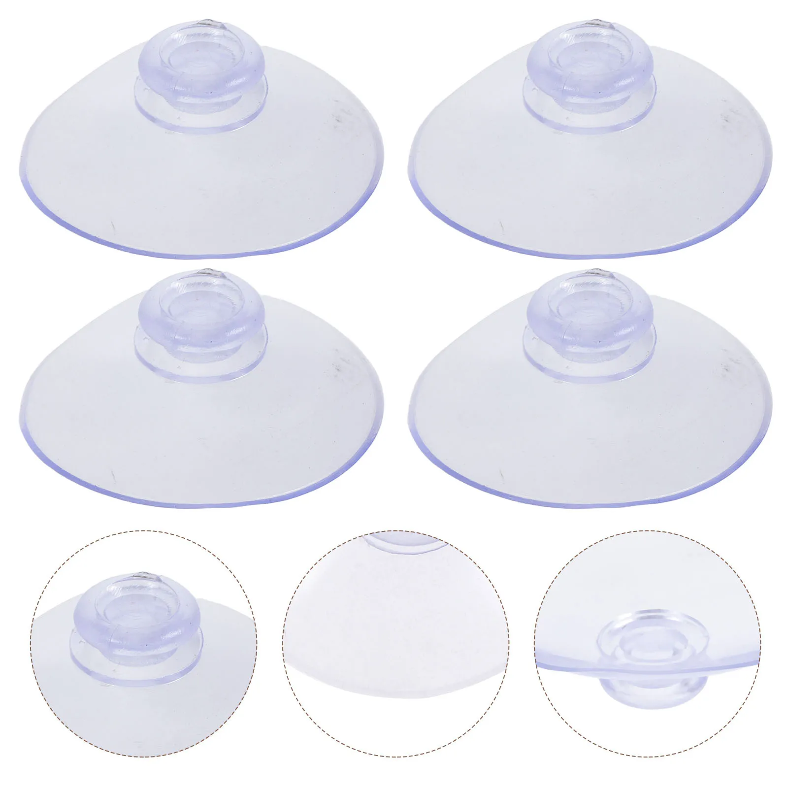 

100Pcs Clear Plastic Suction Cups Heavy Duty for Glass Tabletop Windows Bathroom Accessories Strong Grip Plastic Suction Hooks
