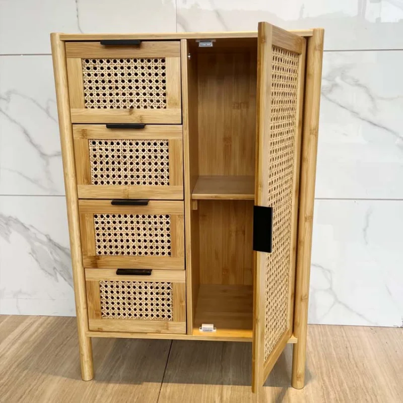 custom.New Arrival Rattan Hutch Cabinet Furniture Armarios Habitacion Dolap Meuble Salon Lager Cabinets With Four Drawers