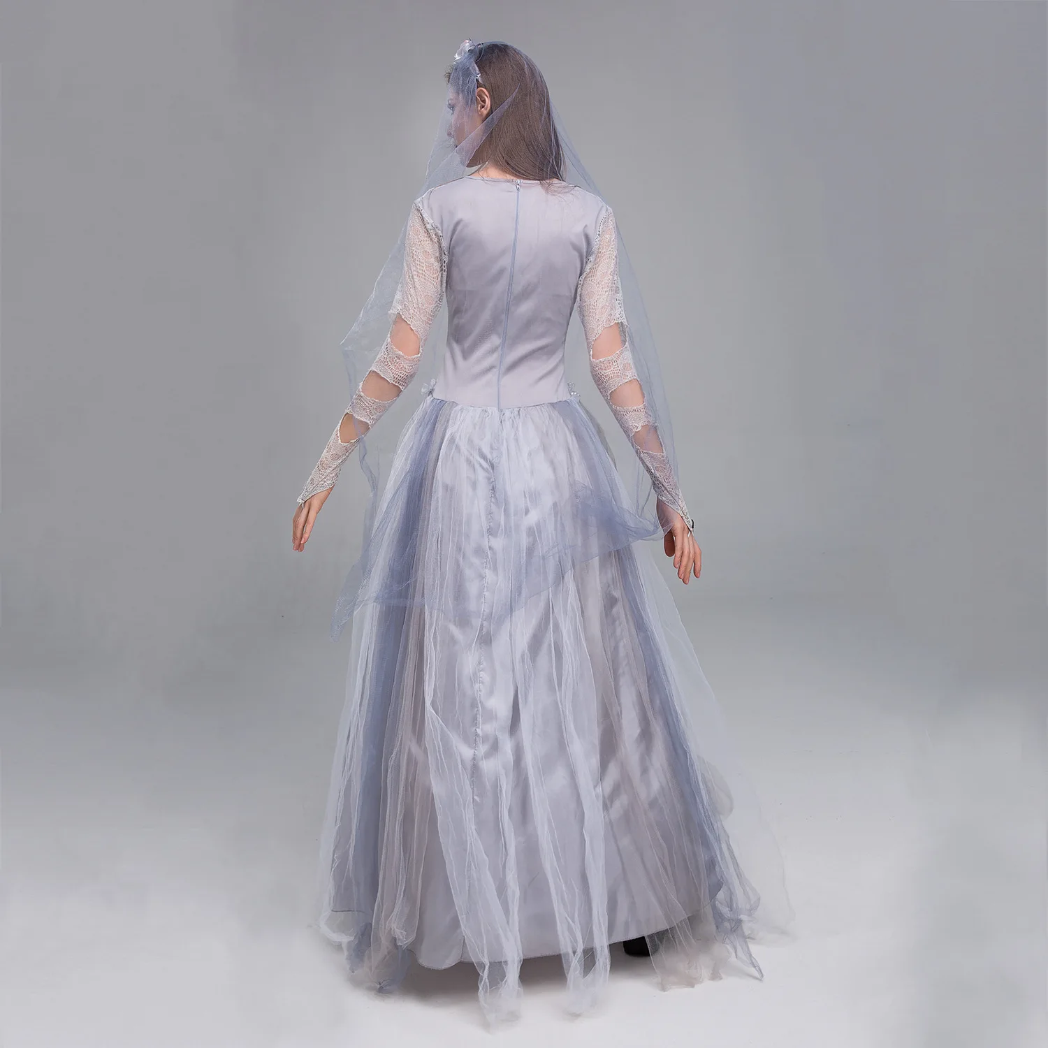 2025 Novo traje de halloween feminino Ghost Bride Dr Terroristic Fem Performance Costume Aveyard Ghost Tradicional Chine...