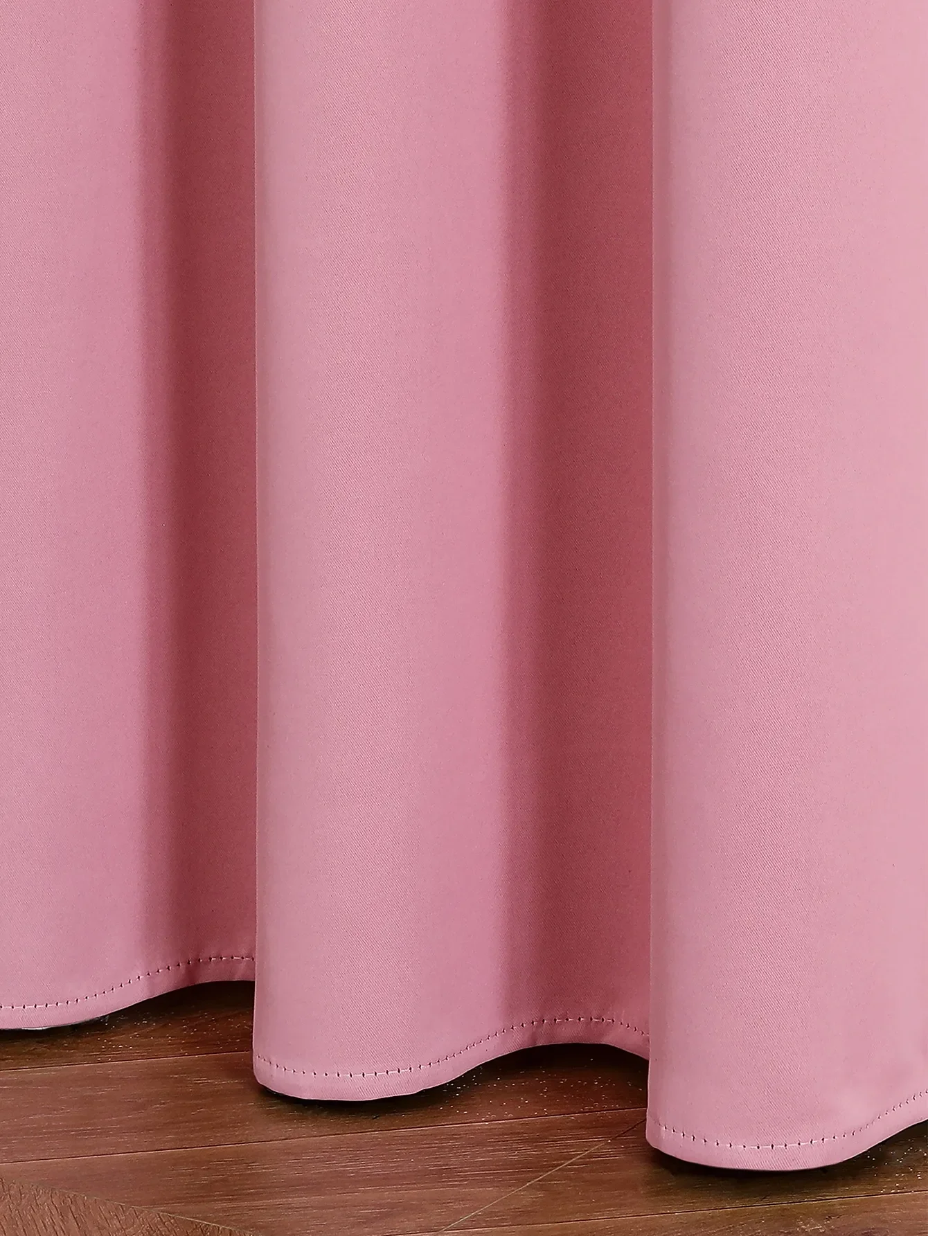 1pc Solid Color Polyester Curtain, 100% Blackout Curtains,  Curtains for Kitchen, Dining, Living Room, Bedroom