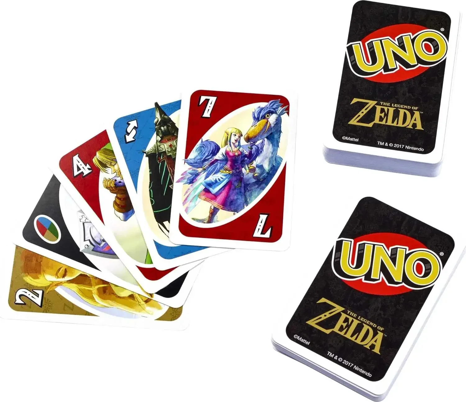 Mattel Games UNO The Legend of Zelda Card Game for Family Night with Graphics from The Legend of Zelda & Special Rule