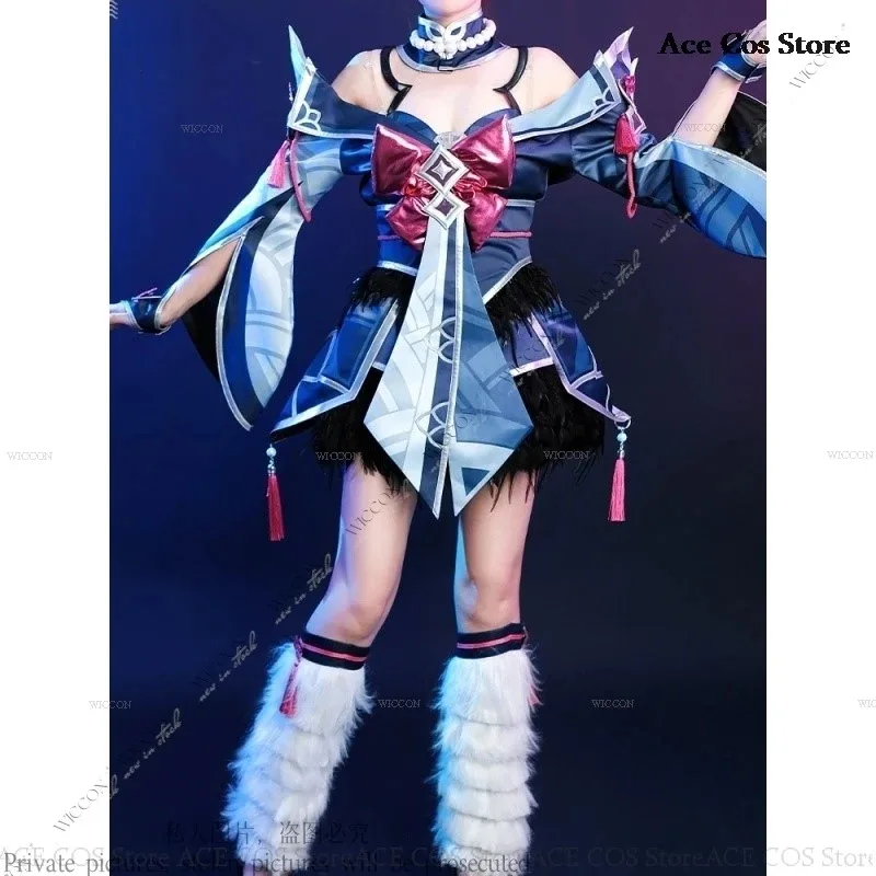 

25COSAhri Anime Game LOL Clear Snow Moon Cosplay Costume Wig Woman The Nine-Tailed Fox Straight Rose Red Halloween Party Sexy