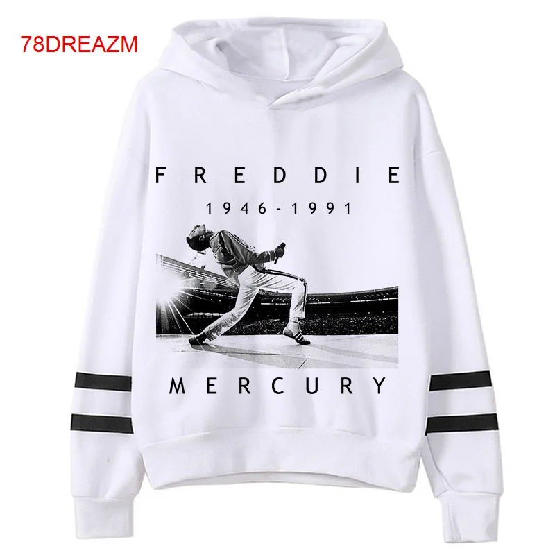 Freddie Mercury Mecury the Queen Band hoodies male printed grunge men sweatshirts graphic hip hop