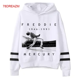 Freddie Mercury Mecury motyw z zespołem Queen bluzy męskie nadruki grunge męskie bluzy graficzne hip hop