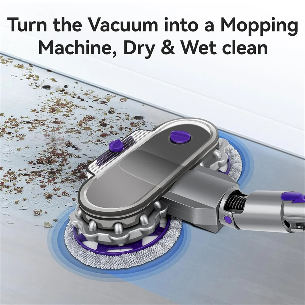 High Efficiency Cleaning Head for Dysons V7 V8 V10 V11 V15 Vacuum Cleaners Dry and Wet Mop Head with Water Trank